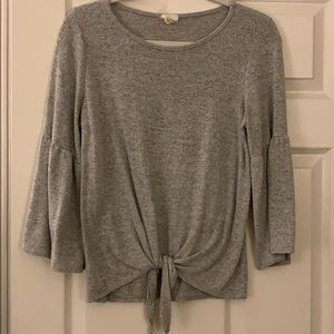 Gray Knit Top